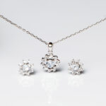 Star Burst Crystal pendant set
